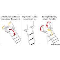  Scaletta telescopica EasyUp sopra plancetta con maniglie
