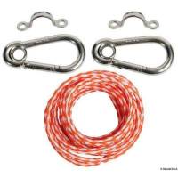 Scaletta universale a 4 gradini per gommoni, telescopica e con bracci pieghevoli