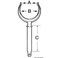 Scalmo in ottone cromato