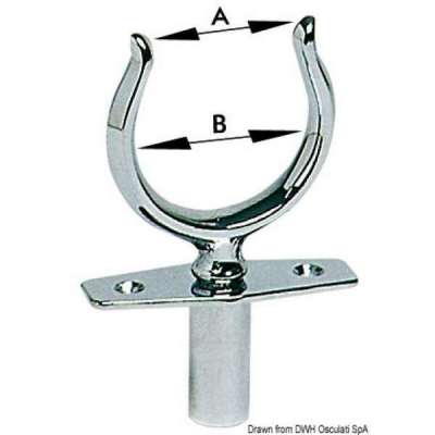 Scalmo in ottone cromato con boccola cieca