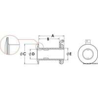 Scarico a mare con bordo basso smussato