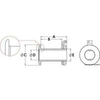 Scarico a mare in ottone tutto filettato