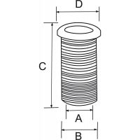 Scarico A Mare In Pvc Ø Mm.25x155
