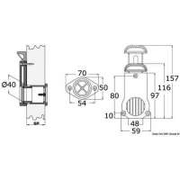 Scarico acqua per gommoni a saracinesca