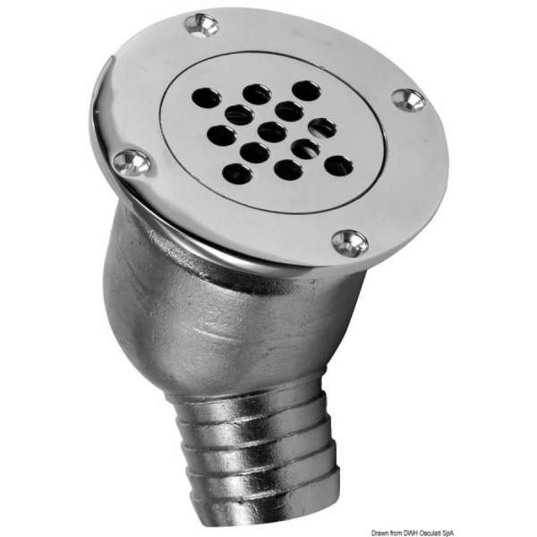 Scarico da pozzetto 45° con non-ritorno