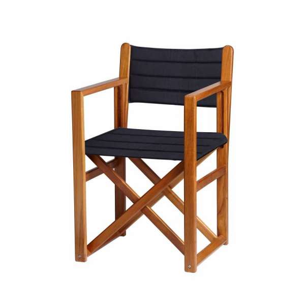 Sedia regista in teak colore Blu