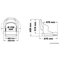 Sedile anatomico imbottito con flip up H52