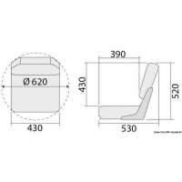 Sedile con schienale ribaltabile De Luxe
