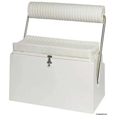 Sedile di guida per scafi aperti con schienale ribaltabile