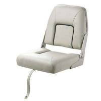 Sedile FIRST MATE pieghevole versione deluxe, bianco con cucitura blu scura