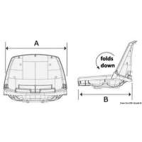 Sedile in polietilene con schienale ribaltabile