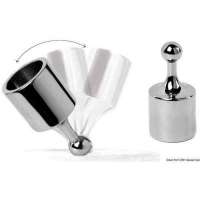 Serie componenti tendalini con accoppiamento tra base e portatubo tramite sfera