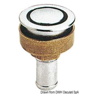 Sfiato carburante in ottone cromato a filo