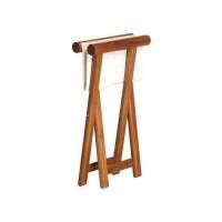 Sgabello pieghevole in Teak colore Blu