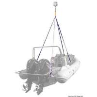 Sistema di sollevamento a 4 bracci per imbarcazioni o battelli pneumatici 