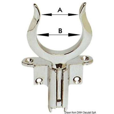 Speciale scalmo in ottone cromato