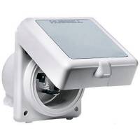 Spina ad incasso in Pvc Bianco 16 Amp