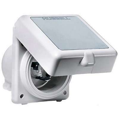 Spina ad incasso in Pvc Bianco 16 Amp