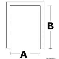 Staffa ad U per fissaggio rulli centrali fissi o basculanti
