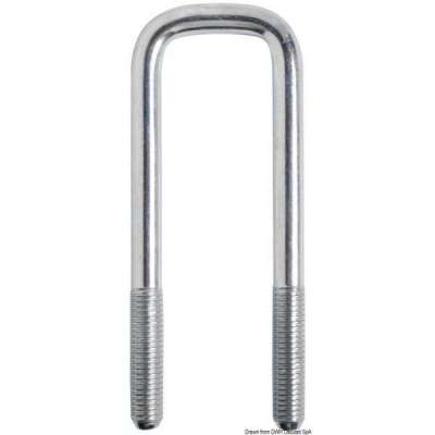 Staffa ad U per fissaggio rulli centrali fissi o basculanti