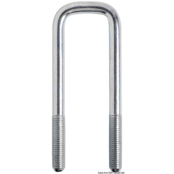 Staffa ad U per fissaggio rulli centrali fissi o basculanti