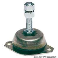 Supporto elastico antivibrante per motori entrobordo e generatore completo di controtampone