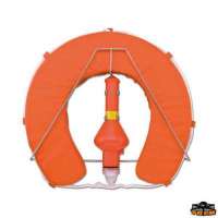 Supporto per salvagente a ferro di cavallo e portaboetta