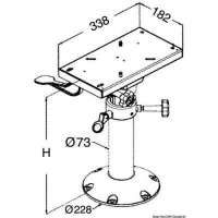 Supporto sedile con slitta girevole