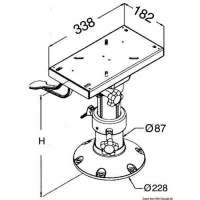 Supporto sedile con slitta girevole