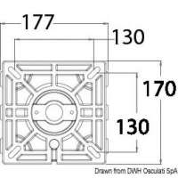 Supporto sedile Waverider con ammortizzatore e testa girevole, regolabile