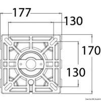 Supporto sedile Waverider con ammortizzatore, testa girevole e base esterna