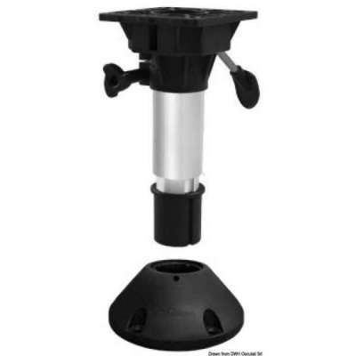 Supporto sedile Waverider con ammortizzatore, testa girevole e base esterna