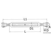 Tenditore con due forcelle fisse