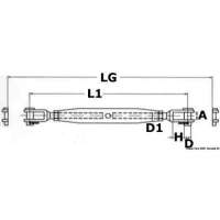 Tenditore con due forcelle fisse