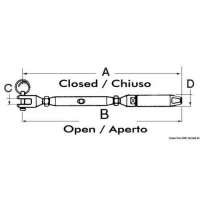 Tenditore con terminale a doppio cono