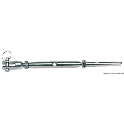 Tenditore tornito dalla barra con terminale a pressare su cavo inox