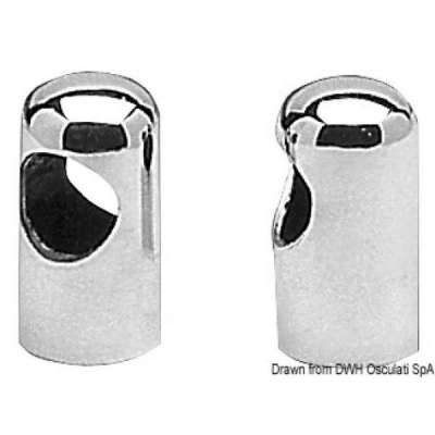 Terminale corrimano arrotondato ricavato da tubo