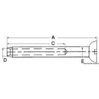 Terminale in acciaio inox AISI 316 con testina sferica da pressare sui cavi