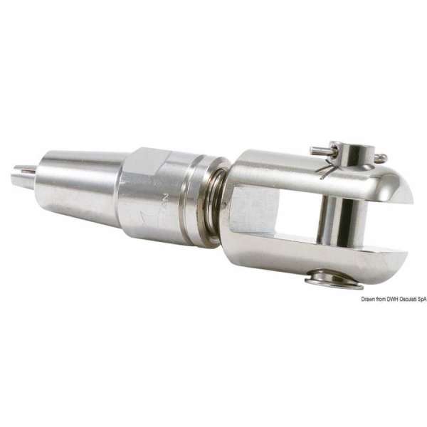 Terminale LEWMAR in acciaio inox 316 a forcella