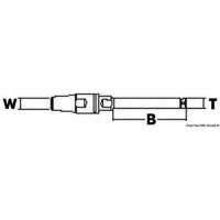 Terminale LEWMAR in acciaio inox 316 con asta filettata
