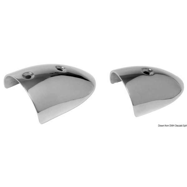 Terminale parabordo in acciaio inox AISI 316 lucidati a specchio