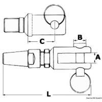 Terminale per impiombature in acciaio inox AISI 316