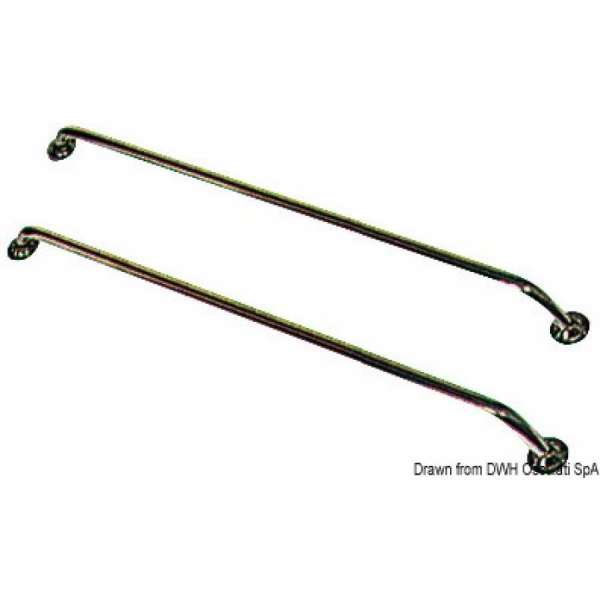 Tientibene laterale in acciaio inox a montanti inclinati