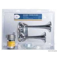 Tromba con compressore in ottone cromato per barche fino a 20 m