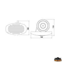 Tromba da incasso a scomparsa con diffusore a chiocciola