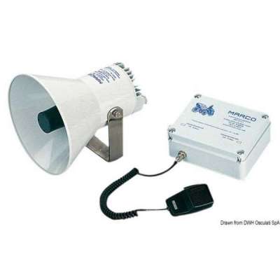 Tromba MARCO elettronica con amplificatore per imbarcazioni dai 12 ai 20 metri
