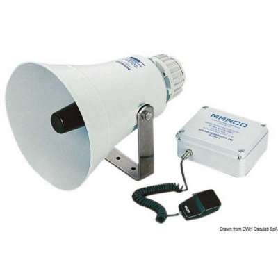 Tromba MARCO elettronica con amplificatore per imbarcazioni dai 20 ai 75 metri