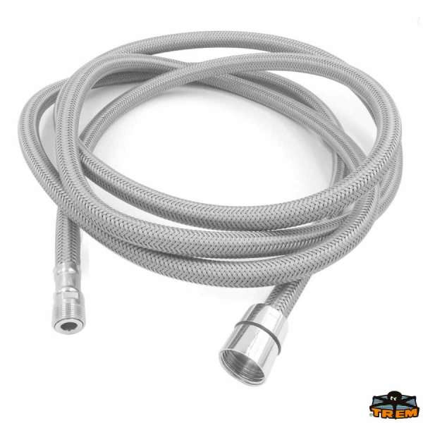 Tubo doccia retinato grigio in nylon