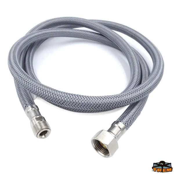 Tubo doccia retinato grigio in nylon