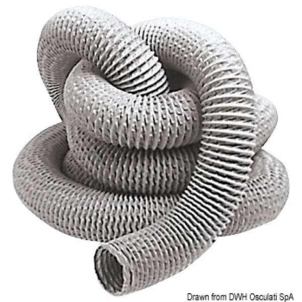 Tubo per aspiratori in fibra di vetro e PVC con armatura metallica